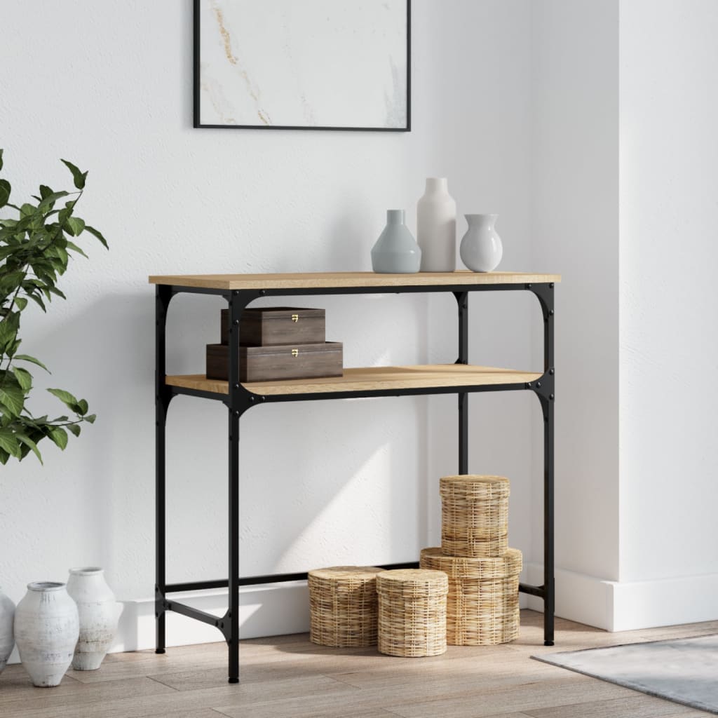 Τραπέζι Κονσόλα Sonoma Δρυς 75x35,5x75 εκ. Επεξεργασμένο Ξύλο - Pakobazaar