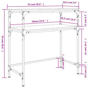 Τραπέζι Κονσόλα Καπνιστή Δρυς 75x35,5x75 εκ. Επεξεργ. Ξύλο - Pakobazaar