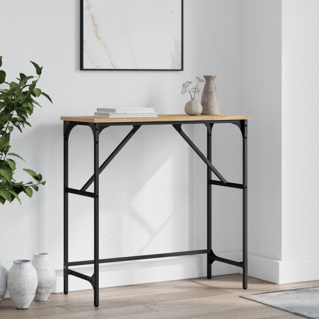 Τραπέζι Κονσόλα Sonoma Δρυς 75x32x75 εκ. Επεξεργασμένο Ξύλο