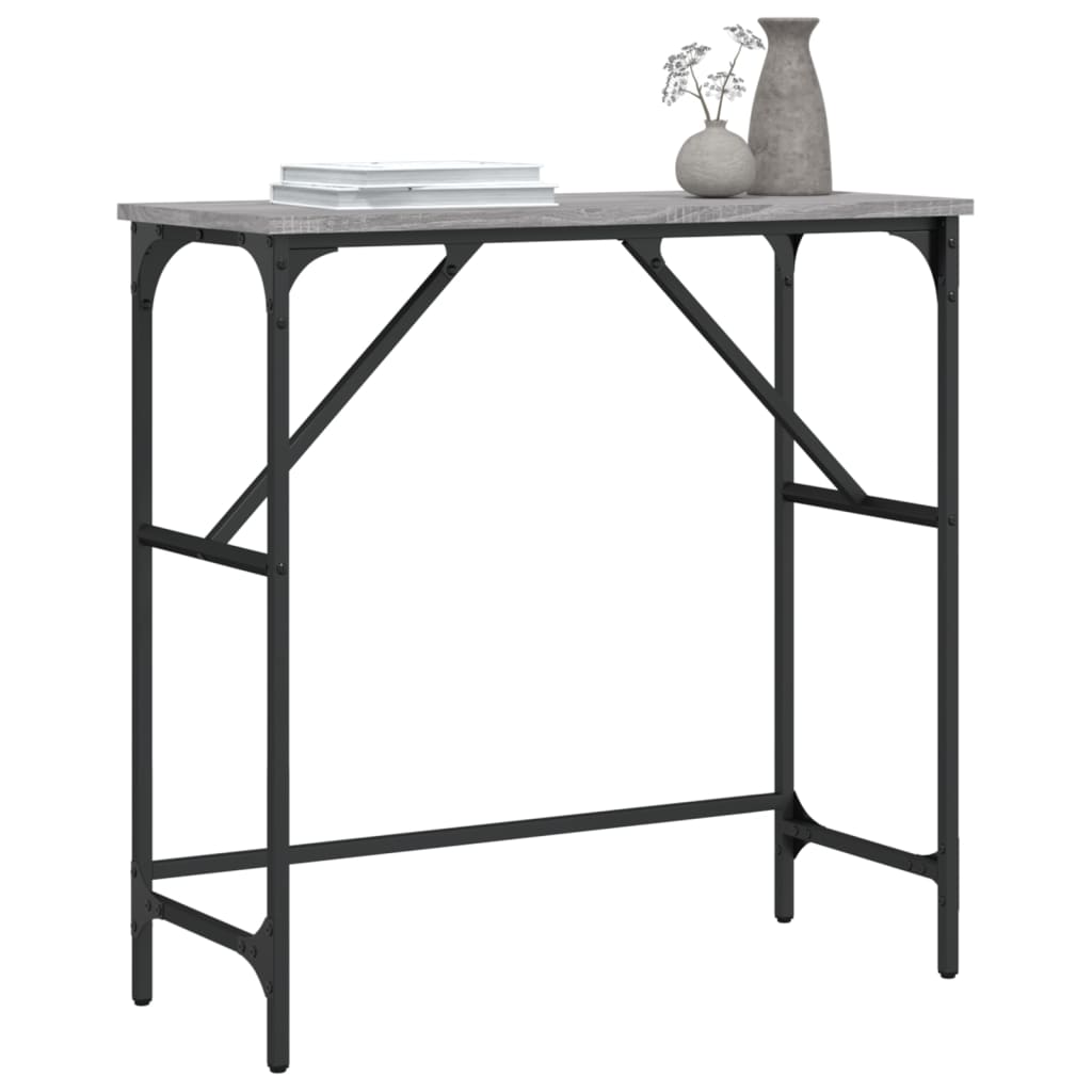Τραπέζι Κονσόλα Γκρι Sonoma 75x32x75 εκ. Επεξεργασμένο Ξύλο