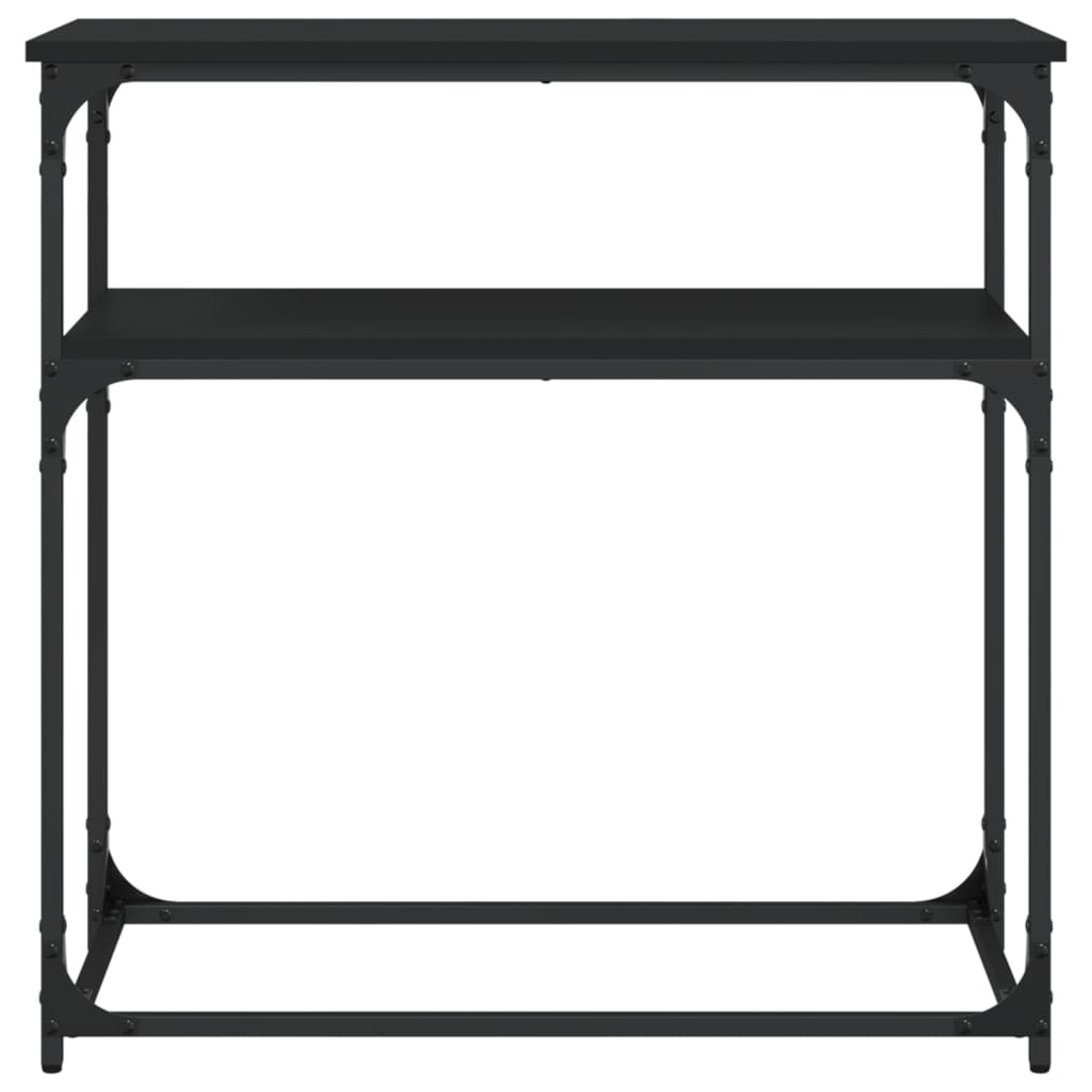 Τραπέζι Κονσόλα Μαύρο 75 x 35,5 x 75 εκ. από Επεξεργ. Ξύλο