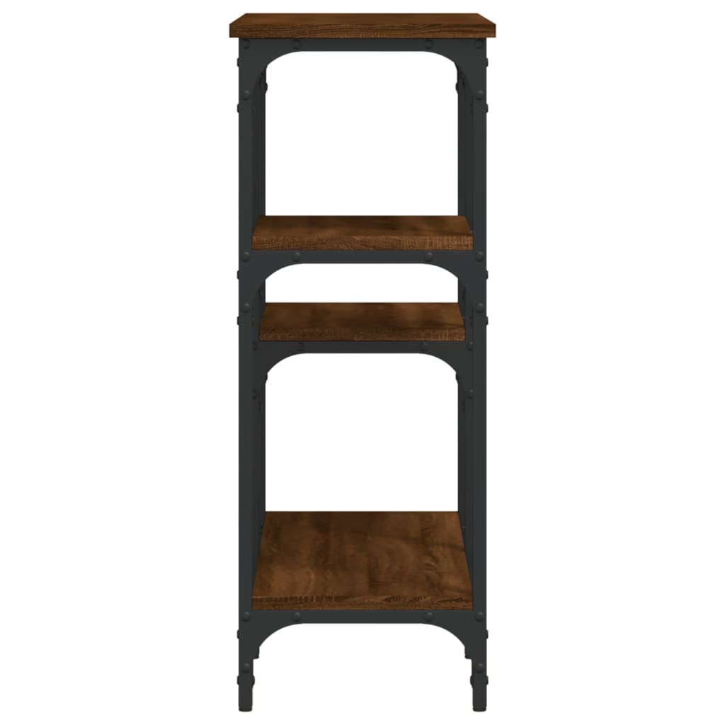 Τραπέζι Κονσόλα Καφέ Δρυς 80x29x75 εκ. Επεξεργασμένο Ξύλο