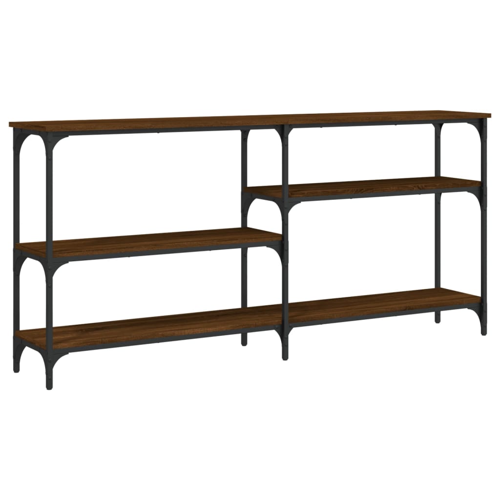 Τραπέζι Κονσόλα Καφέ Δρυς 160x29x75 εκ. Επεξεργασμένο Ξύλο