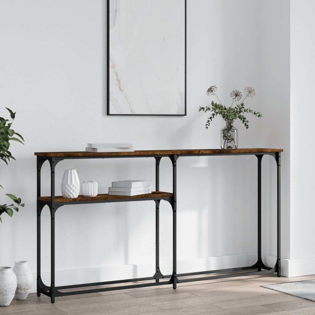 Τραπέζι Κονσόλα Καπνιστή Δρυς 145x22,5x75 εκ. Επεξεργ. Ξύλο - Pakobazaar