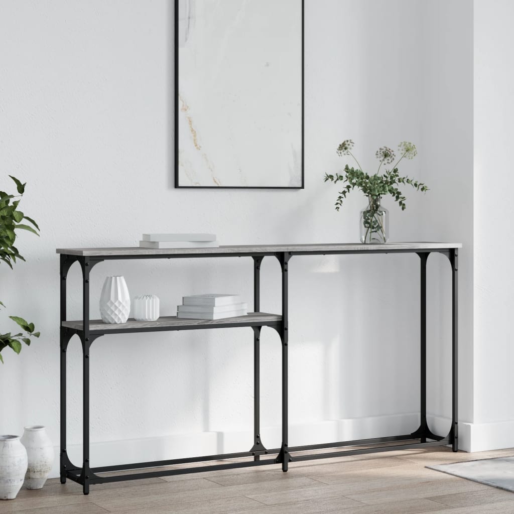 Τραπέζι Κονσόλα Γκρι Sonoma 145x22,5x75 εκ. Επεξεργασμένο Ξύλο - Pakobazaar