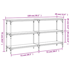 Τραπέζι Κονσόλα Sonoma Δρυς 150x29x75 εκ. Επεξεργασμένο Ξύλο - Pakobazaar