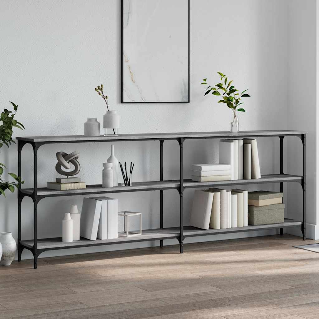 Τραπέζι Κονσόλα Γκρι Sonoma 200x29x75 εκ. Επεξεργασμένο Ξύλο