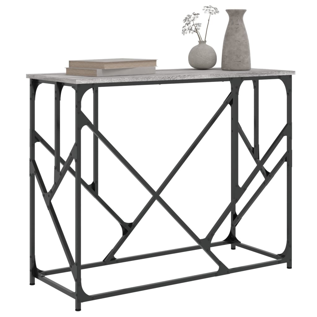 Τραπέζι Κονσόλα Γκρι Sonoma 100x40x80 εκ. Επεξεργασμένο Ξύλο