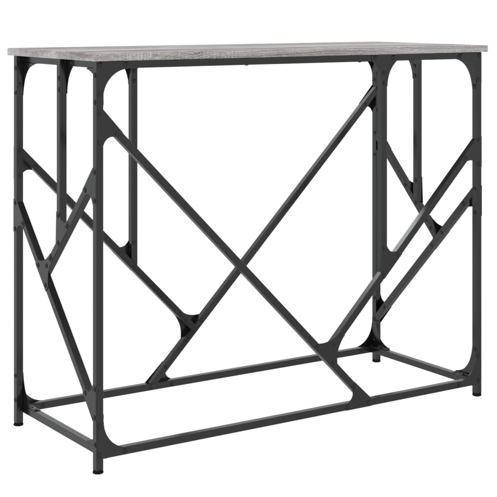 Τραπέζι Κονσόλα Γκρι Sonoma 100x40x80 εκ. Επεξεργασμένο Ξύλο