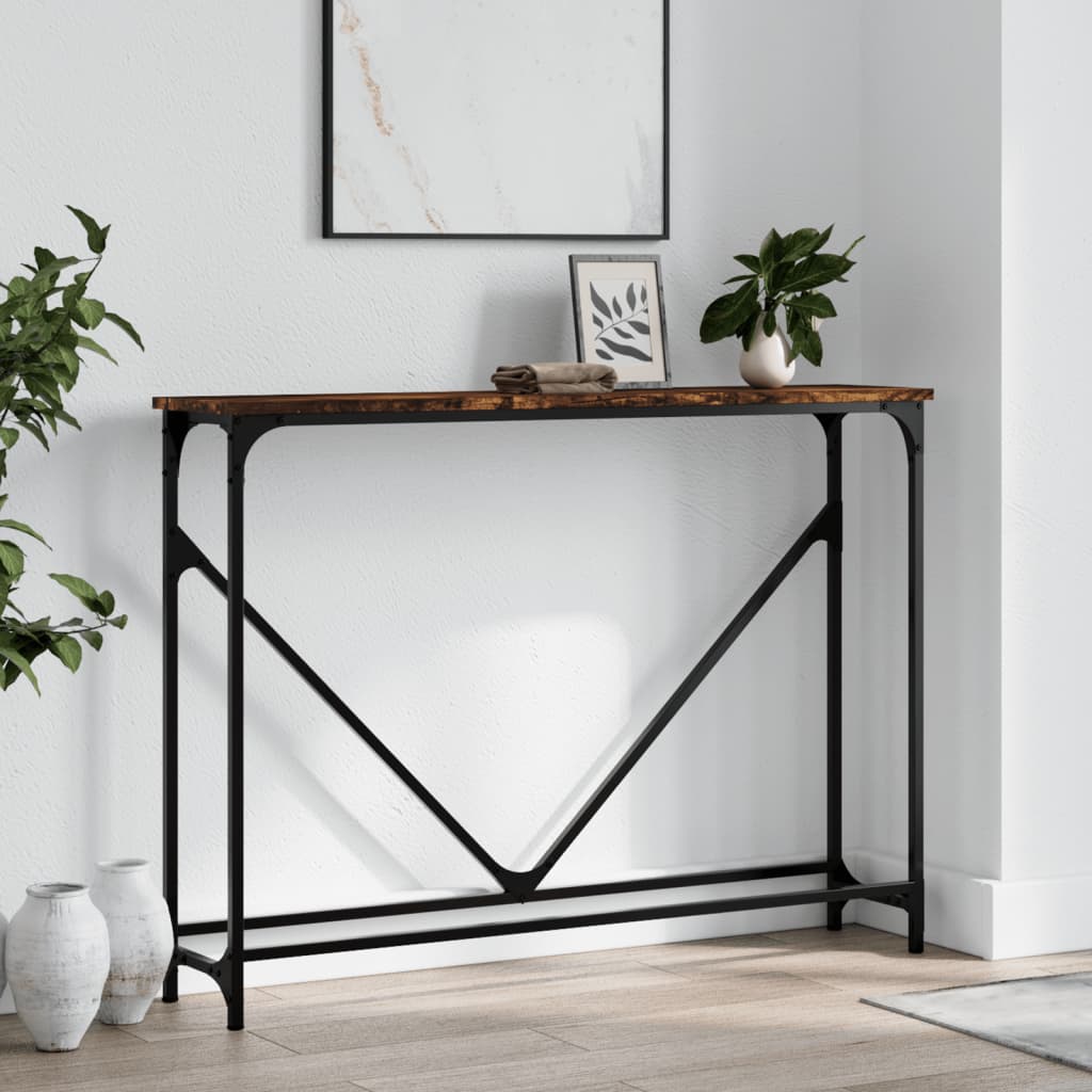 Τραπέζι Κονσόλα Καπνιστή Δρυς 102 x 22,5 x 75 εκ. Επεξεργ. Ξύλο - Pakobazaar