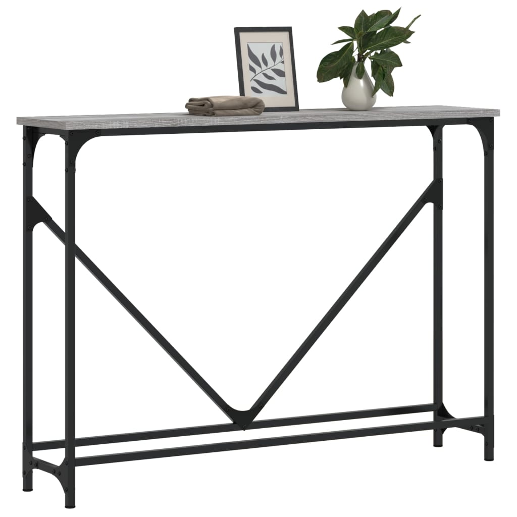 Τραπέζι Κονσόλα Γκρι Sonoma 102 x 22,5 x 75 εκ. Επεξεργ. Ξύλο