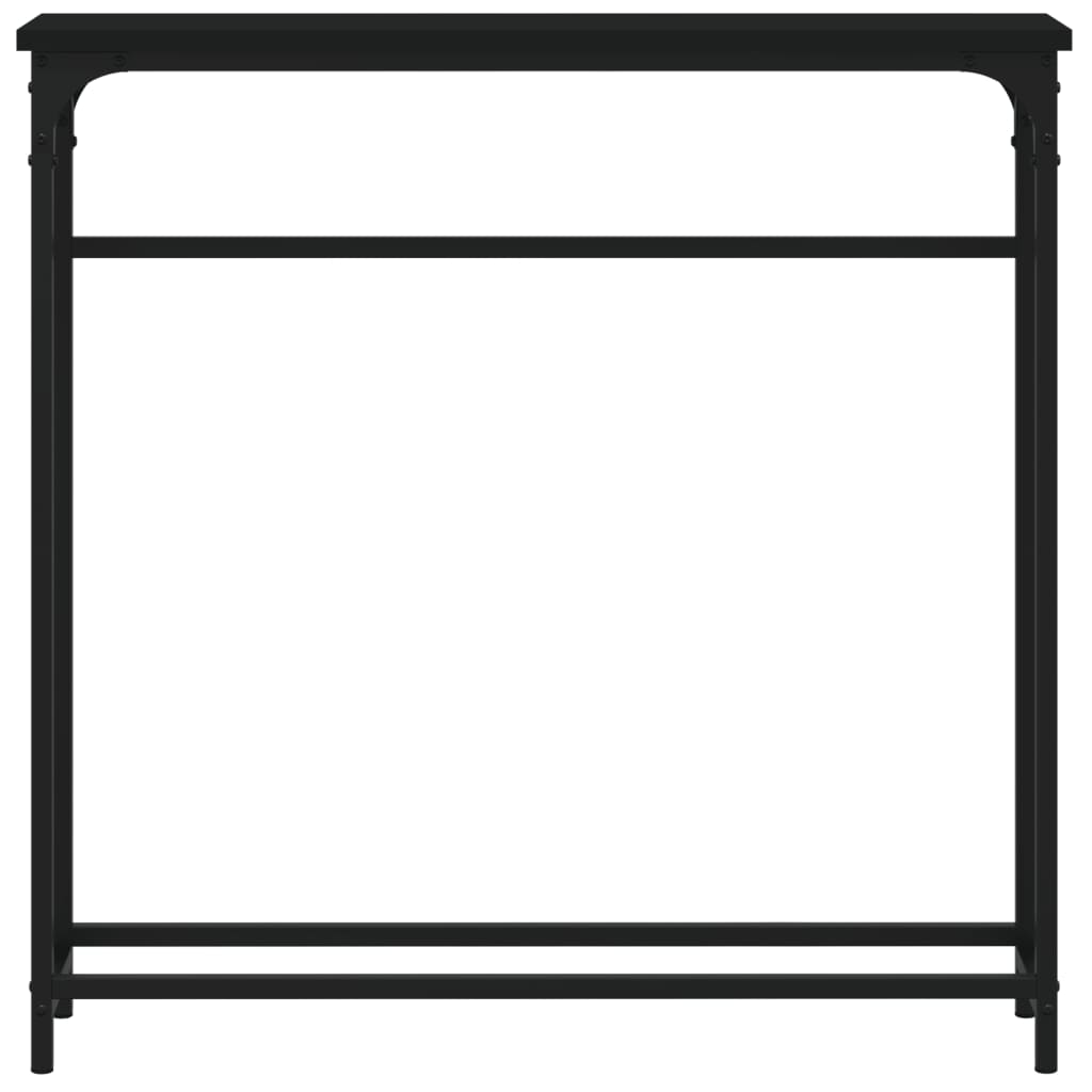 Τραπέζι Κονσόλα Μαύρο 75 x 19,5 x 75 εκ. από Επεξεργ. Ξύλο