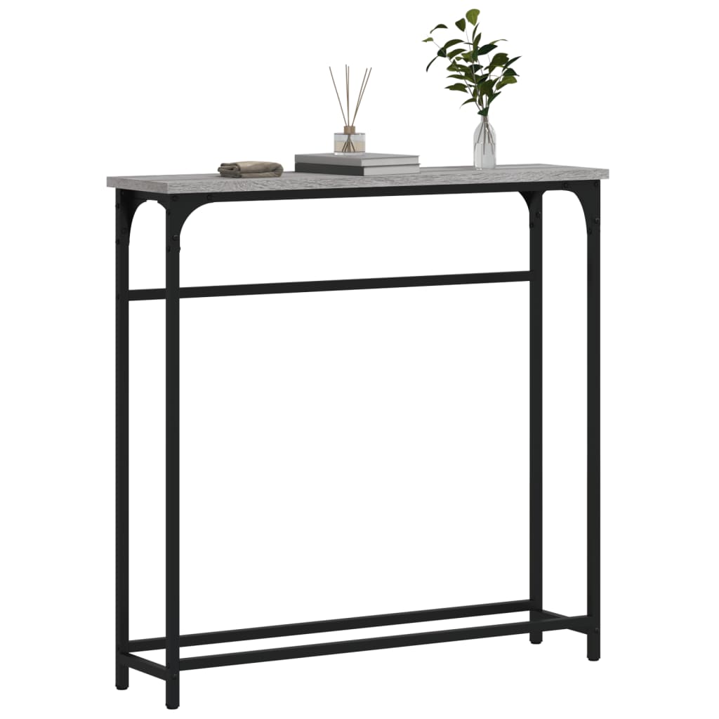 Τραπέζι Κονσόλα Γκρι Sonoma 75 x 19,5 x 75 εκ. Επεξεργ. Ξύλο
