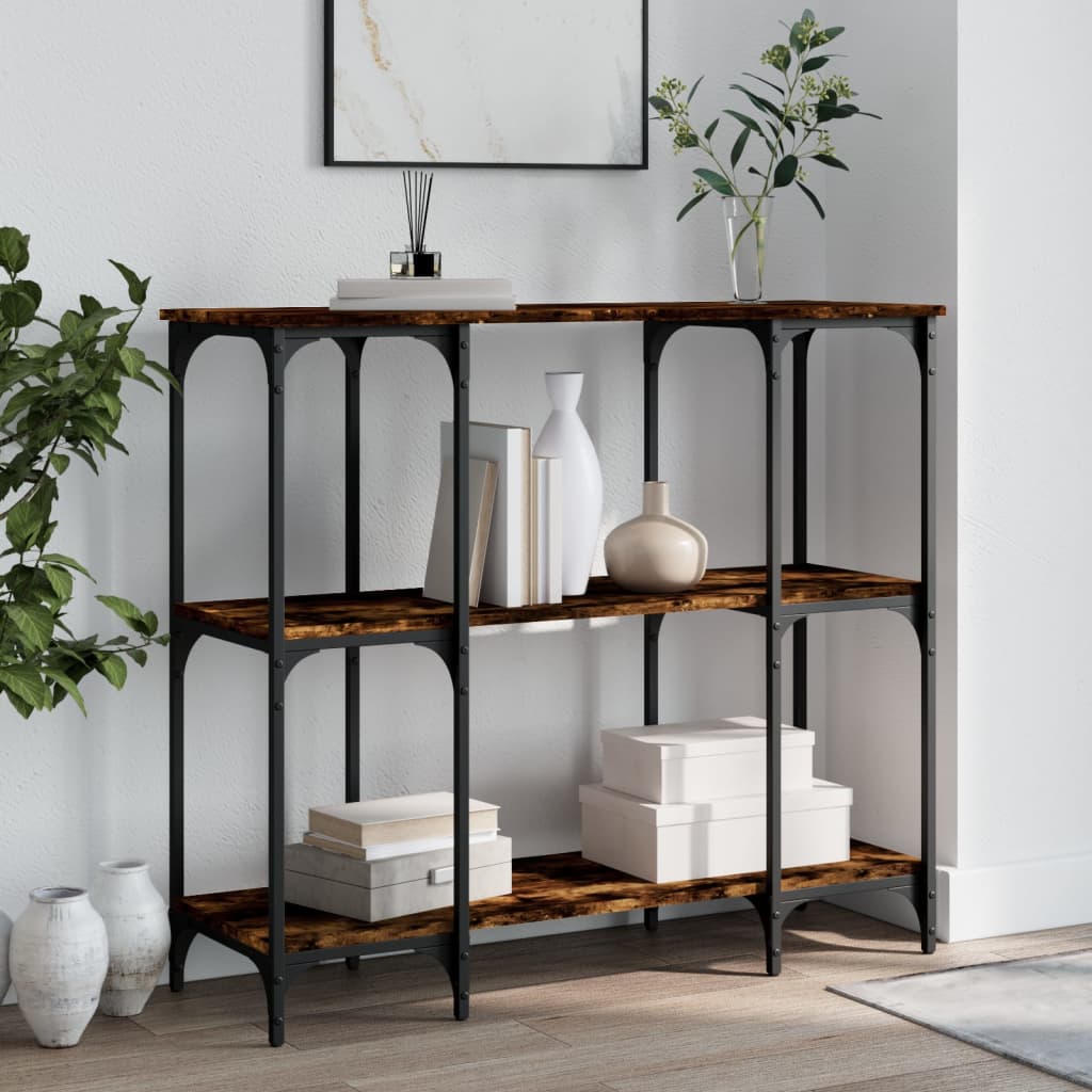 Τραπέζι Κονσόλα Καπνιστή Δρυς 102x35x90 εκ. Επεξεργασμένο Ξύλο