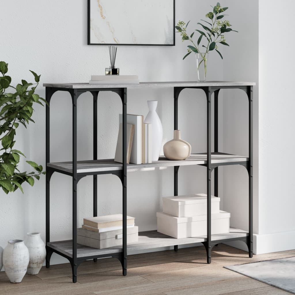 Τραπέζι Κονσόλα Γκρι Sonoma 102x35x90 εκ. Επεξεργασμένο Ξύλο