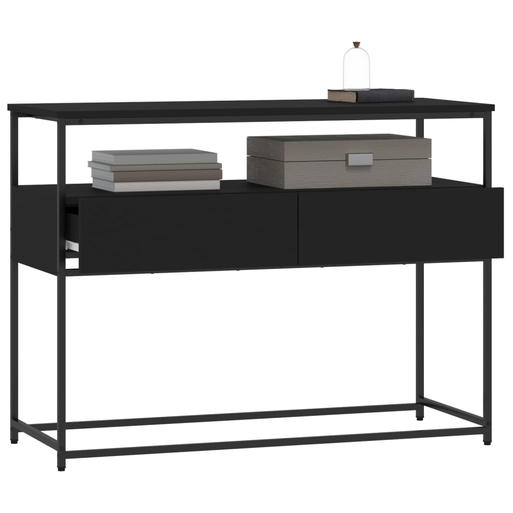 Τραπέζι Κονσόλα Μαύρο 100x40x75 εκ. Επεξεργασμένο Ξύλο