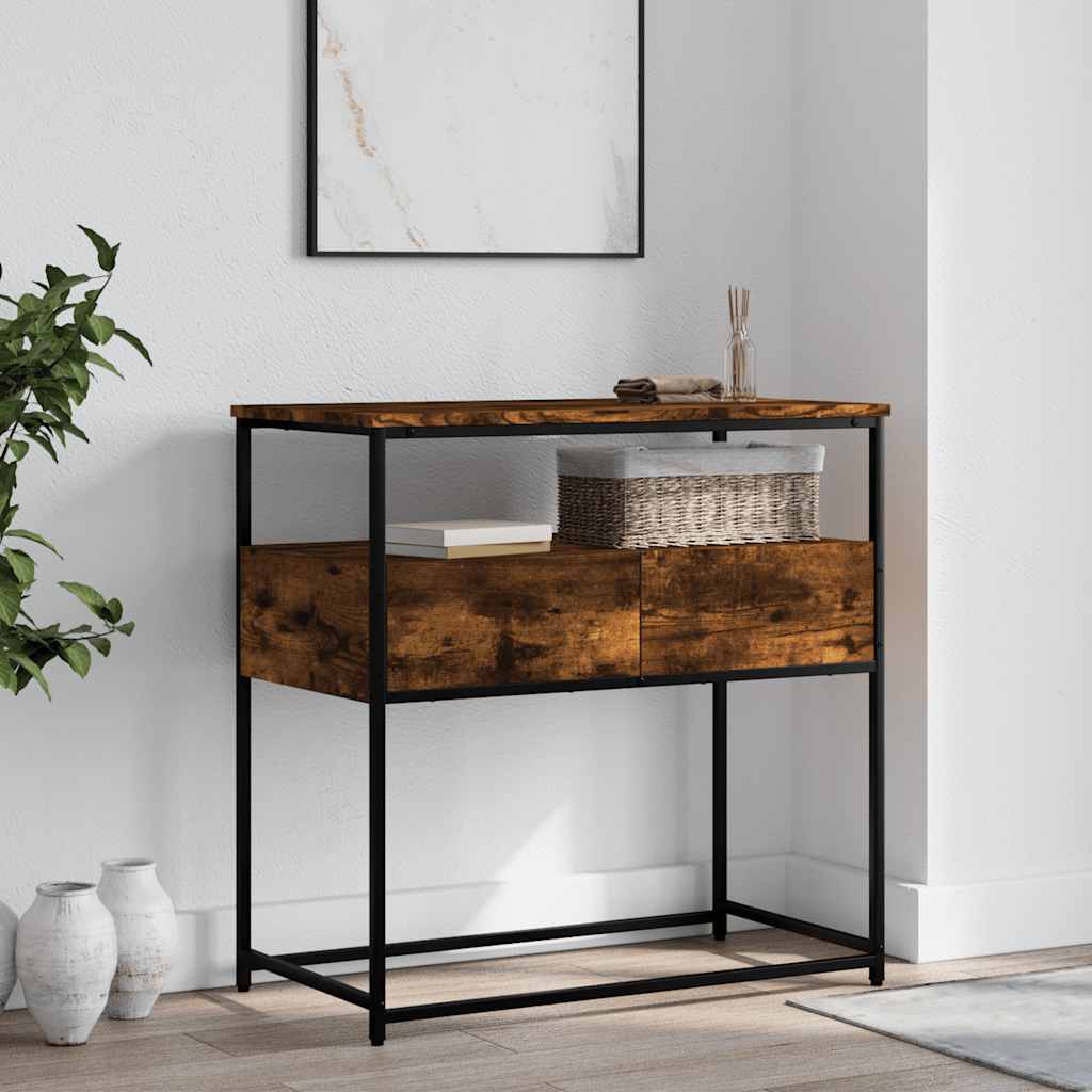 Τραπέζι Κονσόλα Καπνιστή Δρυς 75x40x75 εκ. Επεξεργ. Ξύλο - Pakobazaar