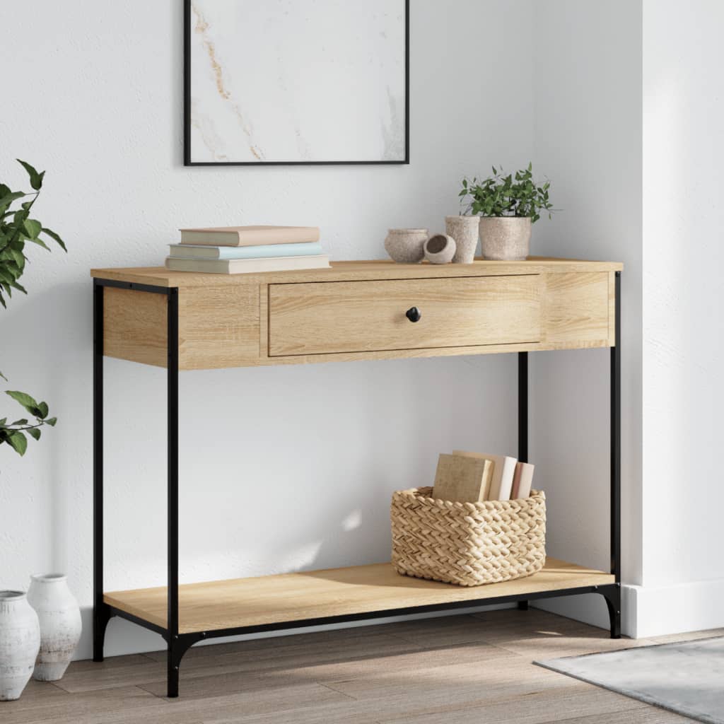 Τραπέζι Κονσόλα Sonoma Δρυς 100x34,5x75 εκ. Επεξεργασμένο Ξύλο