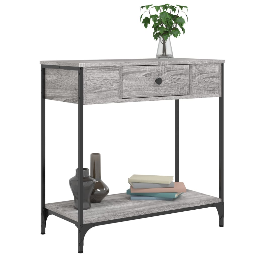 Τραπέζι Κονσόλα Γκρι Sonoma 75x34,5x75 εκ. Επεξεργασμένο Ξύλο
