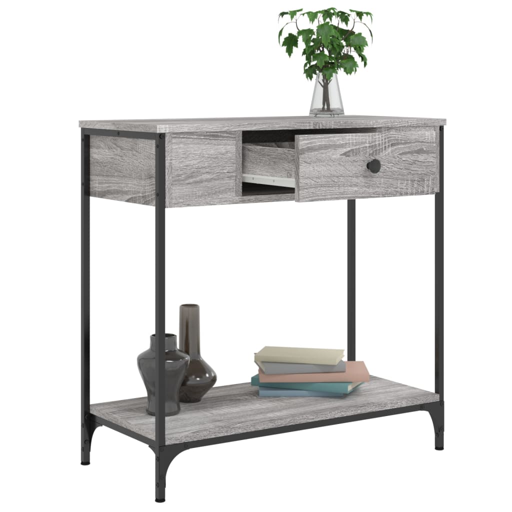 Τραπέζι Κονσόλα Γκρι Sonoma 75x34,5x75 εκ. Επεξεργασμένο Ξύλο