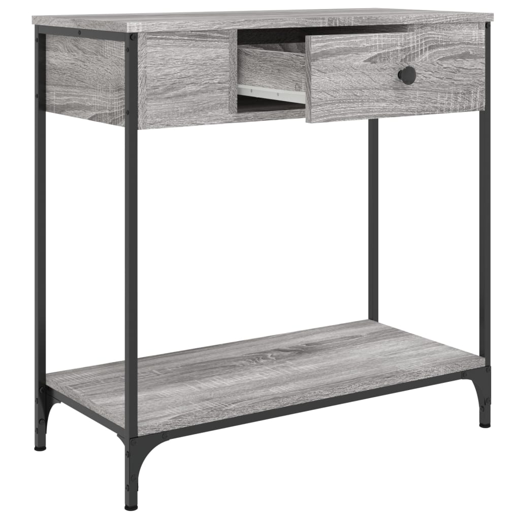 Τραπέζι Κονσόλα Γκρι Sonoma 75x34,5x75 εκ. Επεξεργασμένο Ξύλο
