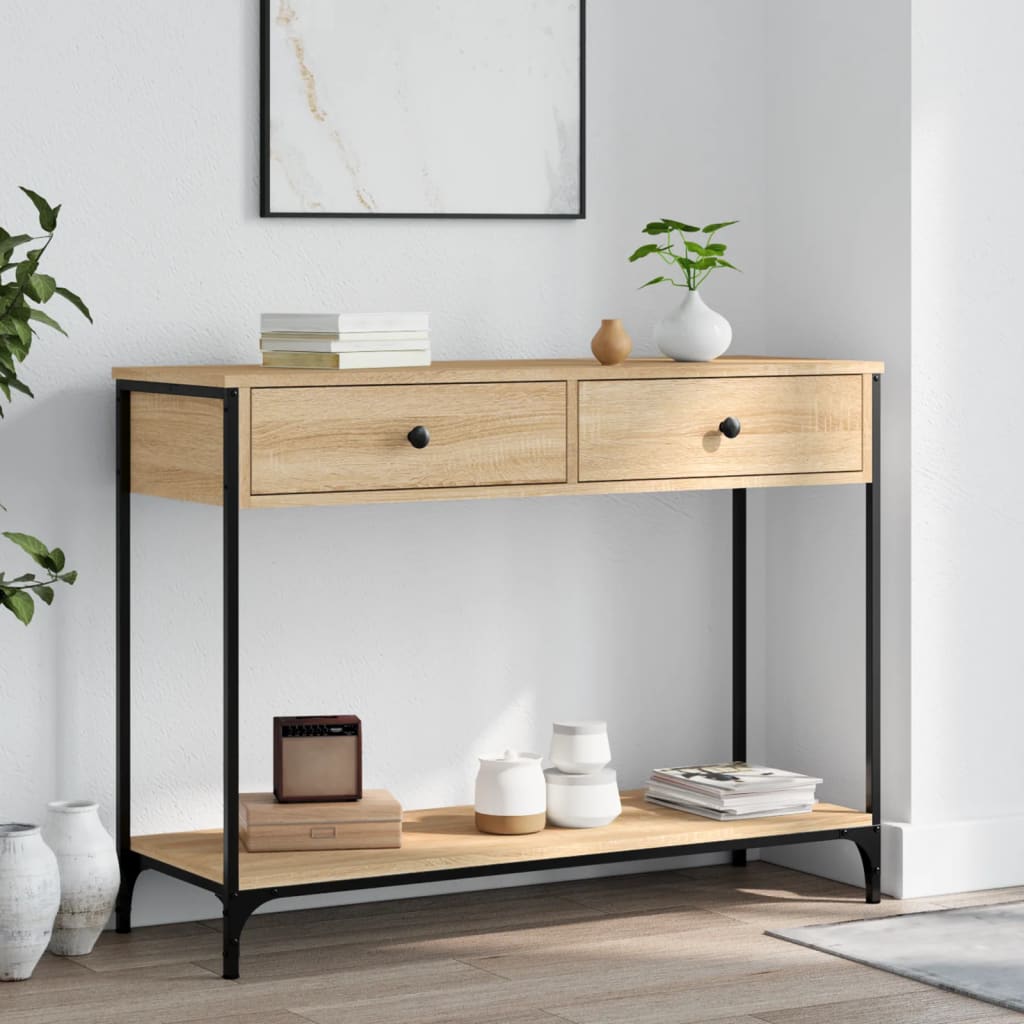 Τραπέζι Κονσόλα Sonoma Δρυς 100x34,5x75 εκ. Επεξεργασμένο Ξύλο - Pakobazaar