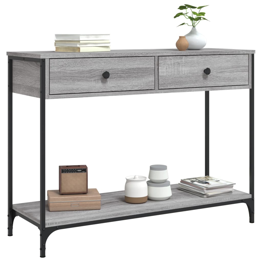 Τραπέζι Κονσόλα Γκρι Sonoma 100x34,5x75 εκ. Επεξεργασμένο Ξύλο