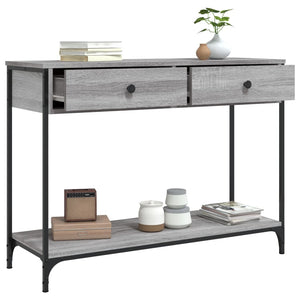 Τραπέζι Κονσόλα Γκρι Sonoma 100x34,5x75 εκ. Επεξεργασμένο Ξύλο