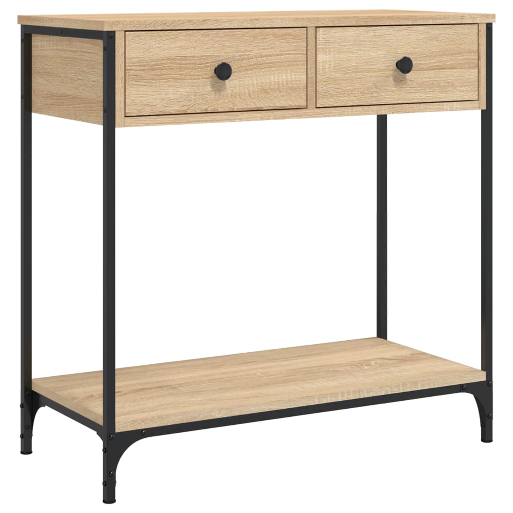 Τραπέζι Κονσόλα Sonoma Δρυς 75x34,5x75 εκ. Επεξεργασμένο Ξύλο - Pakobazaar