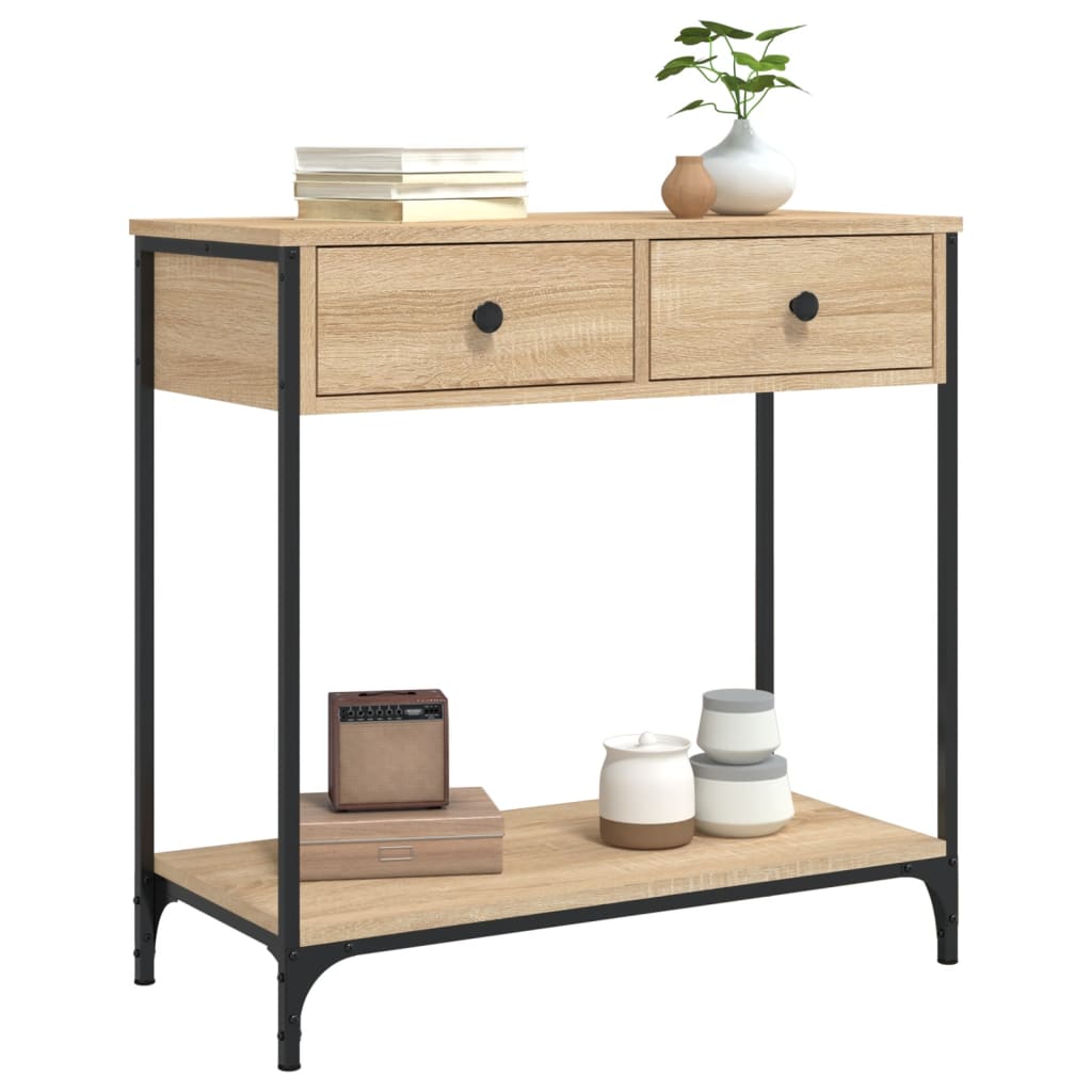 Τραπέζι Κονσόλα Sonoma Δρυς 75x34,5x75 εκ. Επεξεργασμένο Ξύλο - Pakobazaar