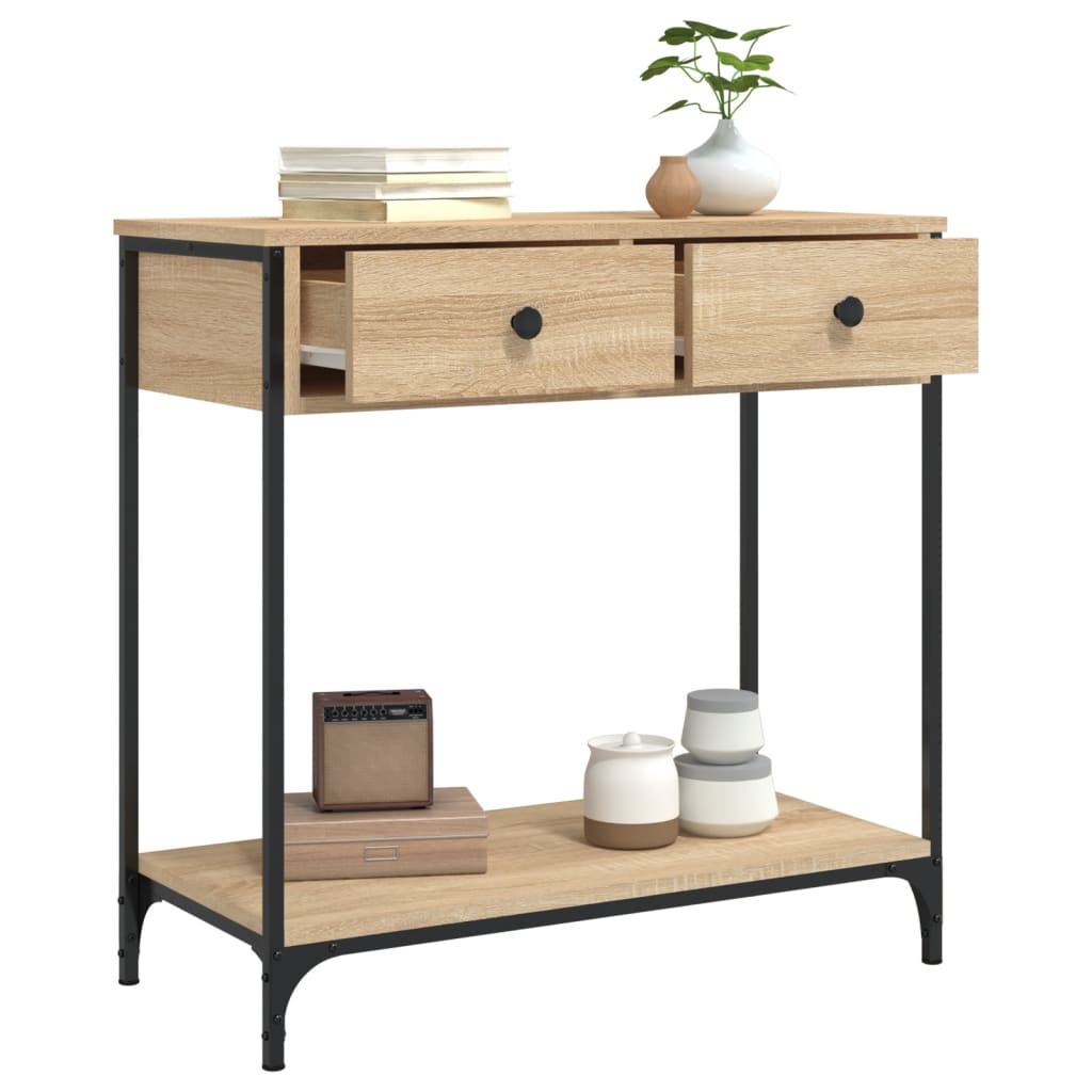 Τραπέζι Κονσόλα Sonoma Δρυς 75x34,5x75 εκ. Επεξεργασμένο Ξύλο - Pakobazaar