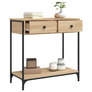 Τραπέζι Κονσόλα Sonoma Δρυς 75x34,5x75 εκ. Επεξεργασμένο Ξύλο - Pakobazaar
