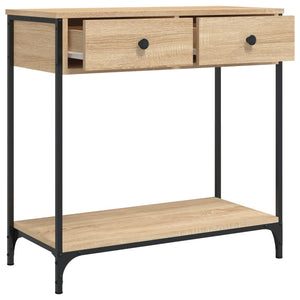 Τραπέζι Κονσόλα Sonoma Δρυς 75x34,5x75 εκ. Επεξεργασμένο Ξύλο - Pakobazaar