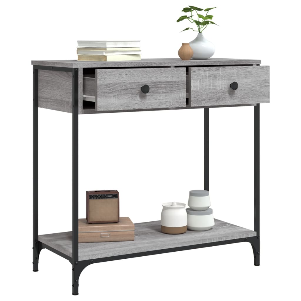 Τραπέζι Κονσόλα Γκρι Sonoma 75x34,5x75 εκ. Επεξεργασμένο Ξύλο