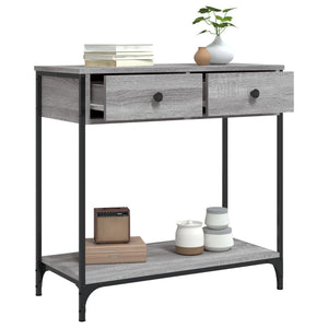 Τραπέζι Κονσόλα Γκρι Sonoma 75x34,5x75 εκ. Επεξεργασμένο Ξύλο