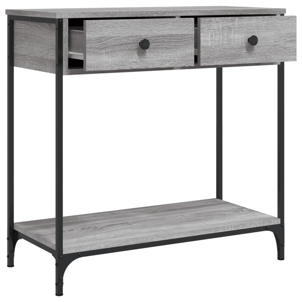 Τραπέζι Κονσόλα Γκρι Sonoma 75x34,5x75 εκ. Επεξεργασμένο Ξύλο