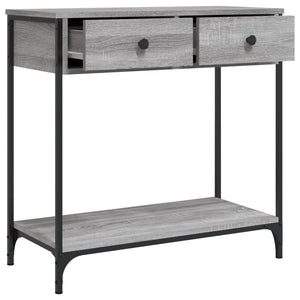Τραπέζι Κονσόλα Γκρι Sonoma 75x34,5x75 εκ. Επεξεργασμένο Ξύλο