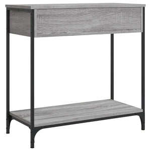 Τραπέζι Κονσόλα Γκρι Sonoma 75x34,5x75 εκ. Επεξεργασμένο Ξύλο