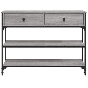 Τραπέζι Κονσόλα Γκρι Sonoma 100x25x75 εκ. Επεξεργασμένο Ξύλο - Pakobazaar