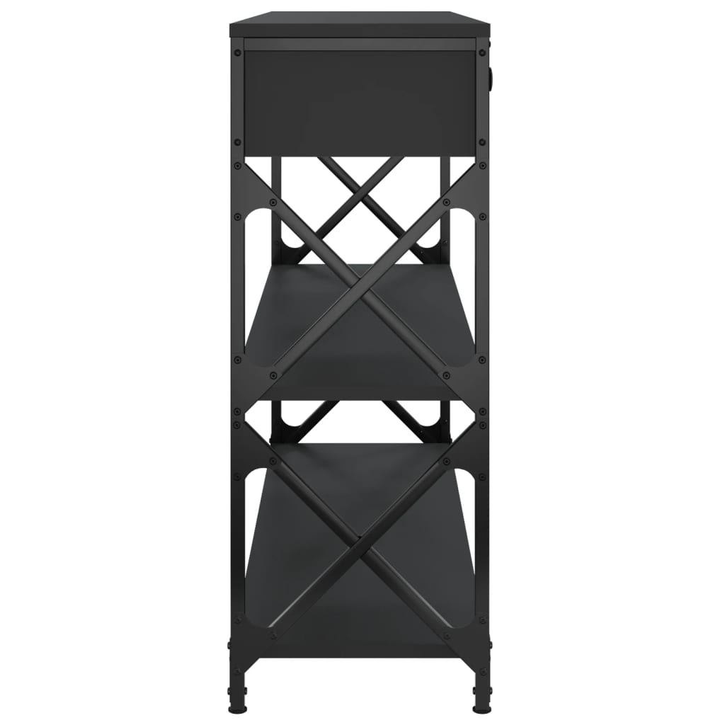 Τραπέζι Κονσόλα Μαύρο 100x28x75 εκ. Επεξεργασμένο Ξύλο