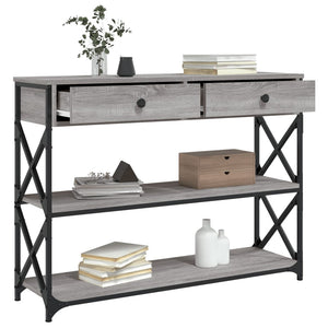 Τραπέζι Κονσόλα Γκρι Sonoma 100x28x75 εκ. Επεξεργασμένο Ξύλο - Pakobazaar