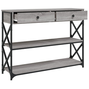 Τραπέζι Κονσόλα Γκρι Sonoma 100x28x75 εκ. Επεξεργασμένο Ξύλο - Pakobazaar