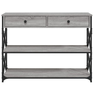Τραπέζι Κονσόλα Γκρι Sonoma 100x28x75 εκ. Επεξεργασμένο Ξύλο - Pakobazaar
