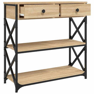 Τραπέζι Κονσόλα Sonoma Δρυς 75 x 28 x 75 εκ. Επεξεργασμένο Ξύλο - Pakobazaar
