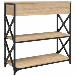 Τραπέζι Κονσόλα Sonoma Δρυς 75 x 28 x 75 εκ. Επεξεργασμένο Ξύλο - Pakobazaar