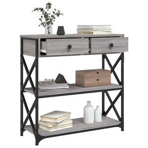 Τραπέζι Κονσόλα Γκρι Sonoma 75x28x75 εκ. Επεξεργασμένο Ξύλο - Pakobazaar