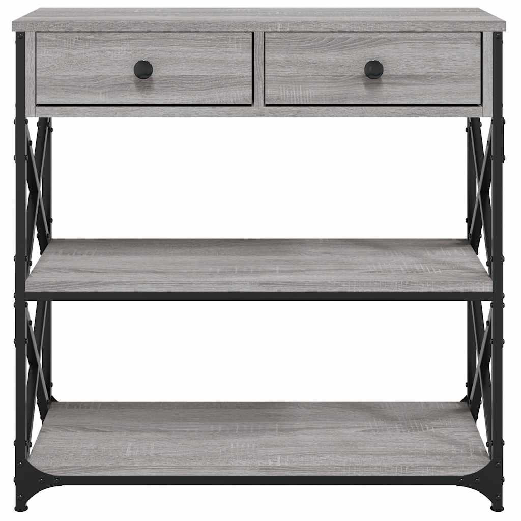 Τραπέζι Κονσόλα Γκρι Sonoma 75x28x75 εκ. Επεξεργασμένο Ξύλο - Pakobazaar