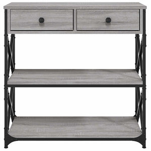 Τραπέζι Κονσόλα Γκρι Sonoma 75x28x75 εκ. Επεξεργασμένο Ξύλο - Pakobazaar