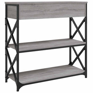Τραπέζι Κονσόλα Γκρι Sonoma 75x28x75 εκ. Επεξεργασμένο Ξύλο - Pakobazaar