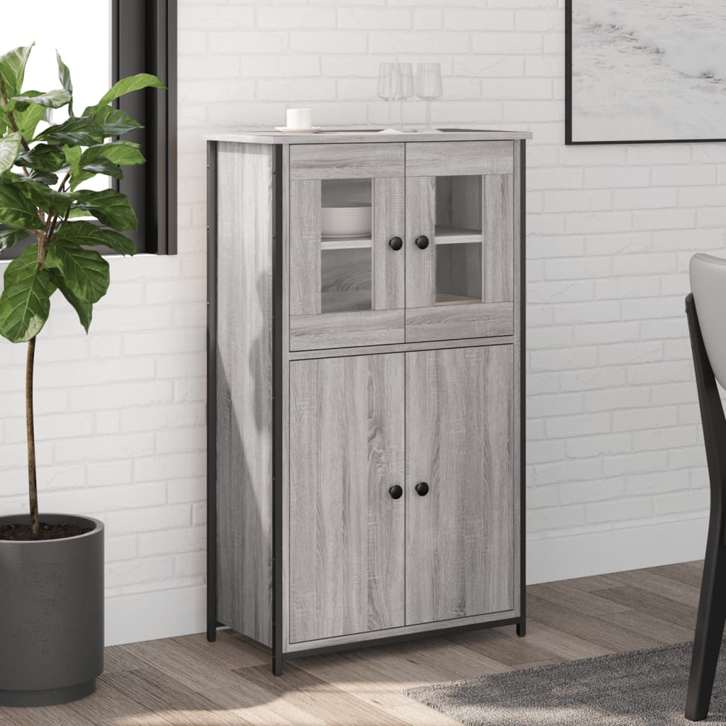 Ντουλάπι Γκρι Sonoma 62x32x106,5 εκ. από Επεξεργασμένο Ξύλο - Pakobazaar